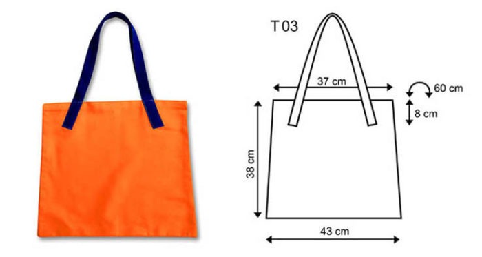 T_03 Výroba plátěných tašek s přesazenými uchy přes tašku