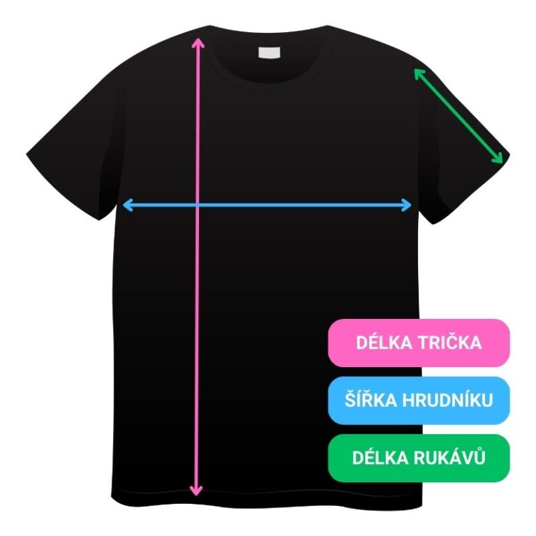 Tabulka velikostí triček: Jak vybrat správnou velikost trička?