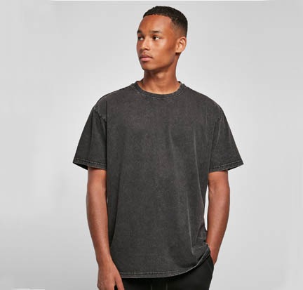 Build Your Brand Acid Washed Heavy Oversized Tee